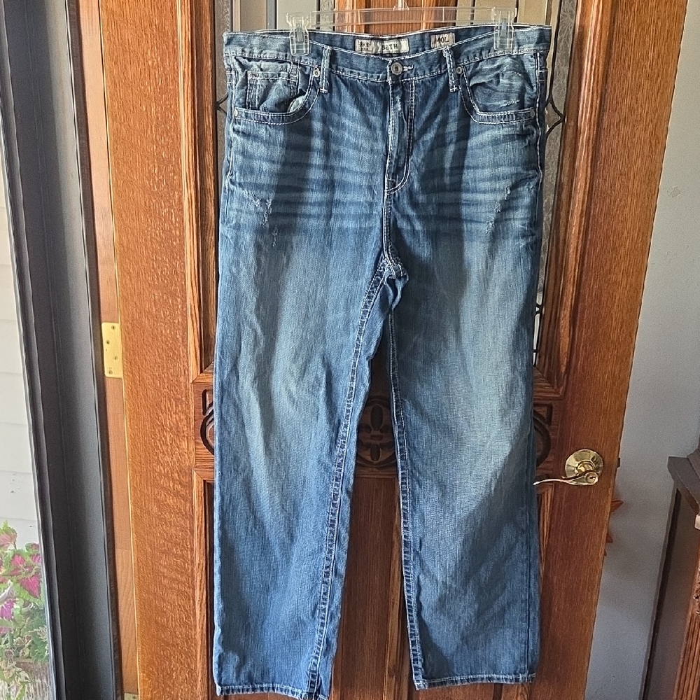 BKE Men's Classic Blue Denim Jeans 40L